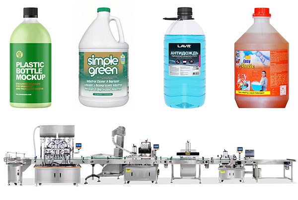 Automatic 5L Detergent Filling Machine With Capping Sealing And Labeling Line