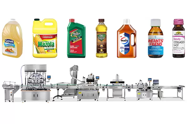 Automatic 6 Heads Pistons Liquid Bottle Filling Machine Line