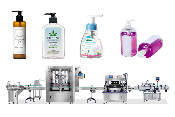 Automatic Hand Sanitizer Bottle Labeling Capping Filling Line