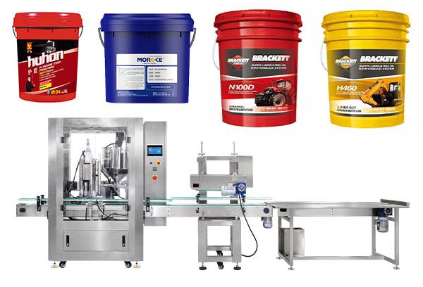 Automatic Lubricant Oil Bucket Rotor Pump Filling Machine