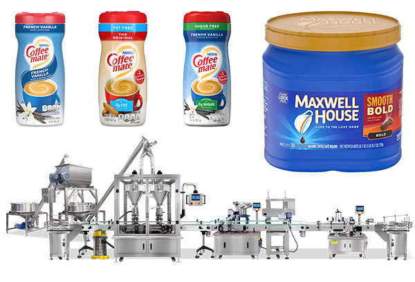 Automatic Milk Powder Bottle Mixing Filling Capping Labeling Line