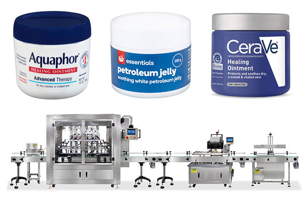 Automatic Petroleum Jelly Filling Machine Line With Labeling Machine