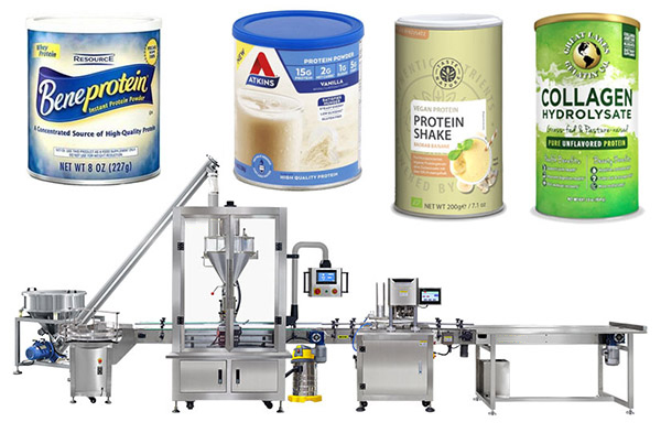 Automatic Protein Powder Filling Machine For Cans Bottles And Tins