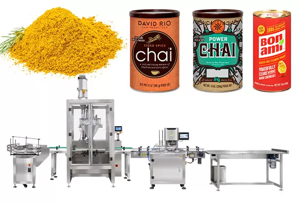 Automatic Spice Powder Bottle Filling Machine For Cans And Tins