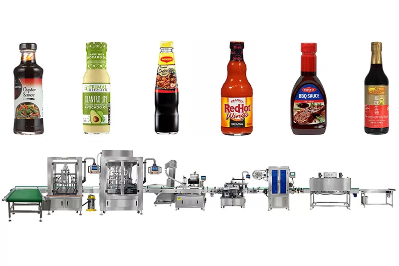 Fully Automatic Bottle Liquid Filling Line With Capping And Labeling Machine