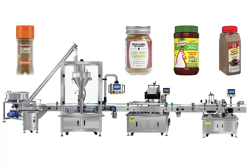 Fully Automatic Powder Filling Capping And Labeling Line