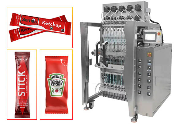 Automatic Multilane Stick Packing Machine For Sauce Ketchup Paste Jam