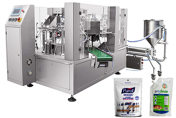 Automatic Premade Pouch Filling Machine For Disinfectant Hand Sanitizer