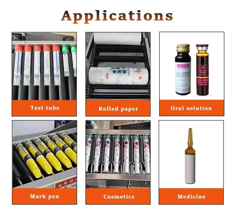 Automatic Horizontal Vials Ampoules Bottle Sticker Labeling Machine