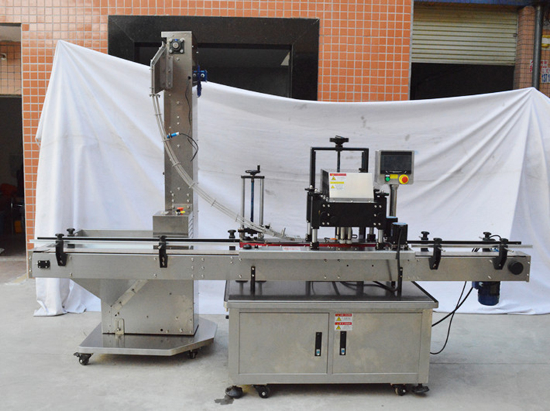 Automatic Threaded Pump Head Cover Milk Bottle Screw Capping Machine