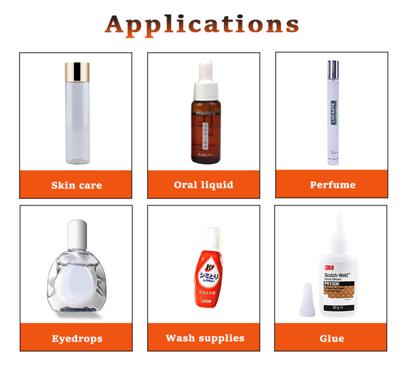 Full Automatic Small Bottle Filling Capping 2 In 1 Machine For Essential Oil